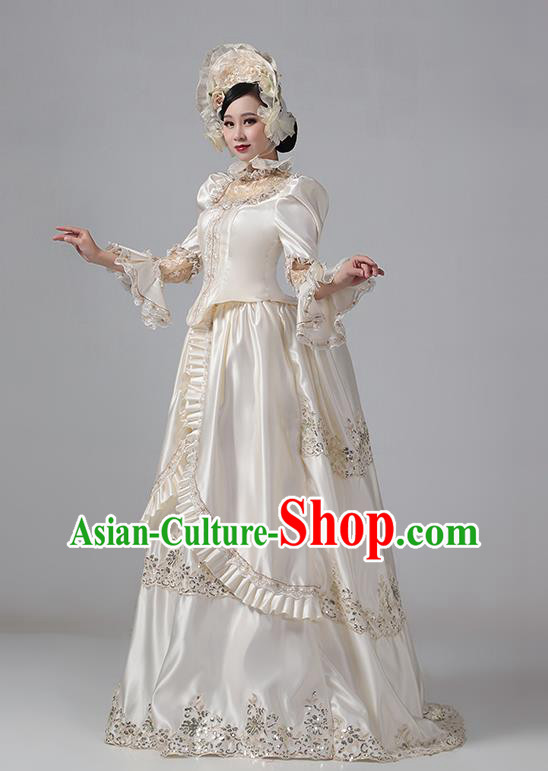 Champagne European Court Clothing British Medieval Victorian Retro Princess Classical Dress Champagne European Court Clothing British Medieval Victorian Retro Princess Classical Dress