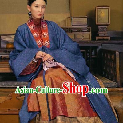Chinese Traditional Ming Dynasty Noble Woman Costumes TV Series Song of Youth Ancient Young Mistress Sun You Rong Dress Clothing