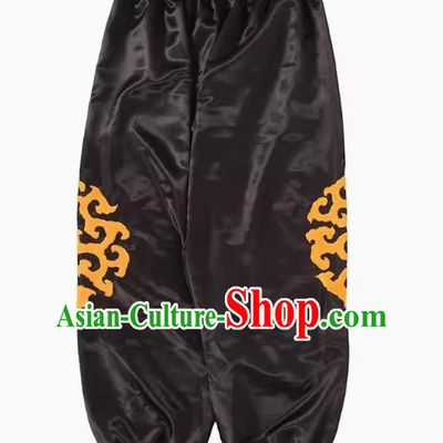 Black Chaoshan Armed Yingge Trousers Dance Costume Trousers To Welcome The Master Costume Parade Trousers Martial Arts Performance Costumes