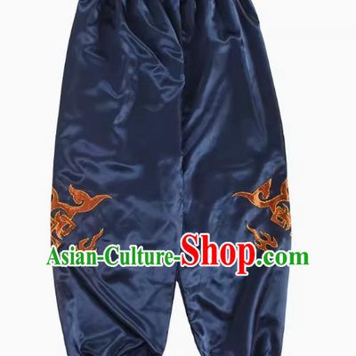 Navy Blue Chaoshan Armed Yingge Trousers Dance Costume Trousers To Welcome The Master Costume Parade Trousers Martial Arts Performance Costumes