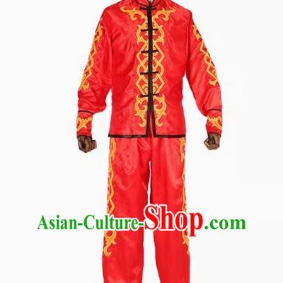 Puning Yingge Costume Plain Armed Chivalrous Suit Straight Breasted Armed Martial Arts Performance Costume Parade Team Suit For Men