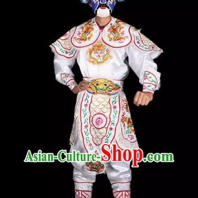 White Chaoshan Yingge Parade Costumes Martial Arts Performance Costumes Liangshan Heroes Opera Prince Xiaojia