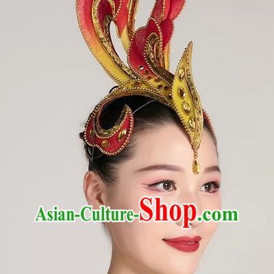 Dance Headdress Headdress New Adult Dance Headdress Flower Performance Headdress Flower Opening Dance Dance Costume Headdress