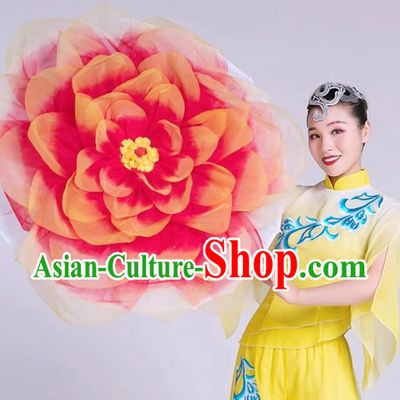 Red Dance Prop Umbrella Peony Flower Umbrella Dance Stage Performance Umbrella Party Performance Opening Dance Stage Hand Held Flower Umbrella