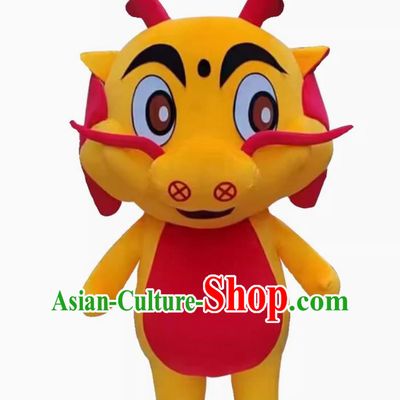 Year Of The Dragon Cartoon Doll Costume Inflatable Man Wearing Doll Clothes Large Advertising Doll Opening Promotional Clothes