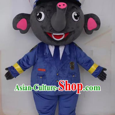 Fire Station Elephant Doll Suit Fire Prevention Propaganda Firefighter Doll Production Large Adult Wearing Police Puppet