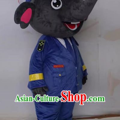 Fire Station Elephant Doll Suit Fire Prevention Propaganda Firefighter Doll Production Large Adult Wearing Police Puppet
