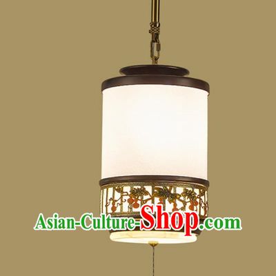 8 Inches Diameter Chinese Style Bedroom Chandelier Creative Corridor Dining Room Light Solid Wood Lamps