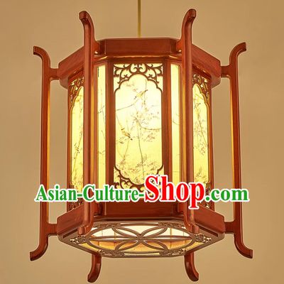 24 Inches Diameter Chinese Antique Chandelier Classical Lantern Solid Wood Lamp