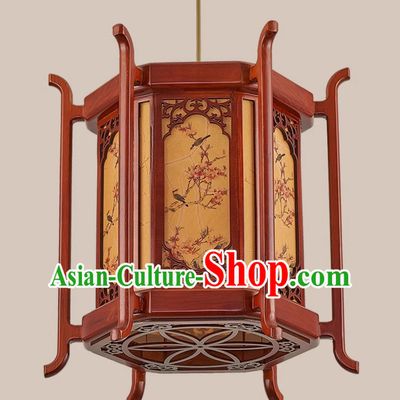 24 Inches Diameter Chinese Antique Chandelier Classical Lantern Solid Wood Lamp
