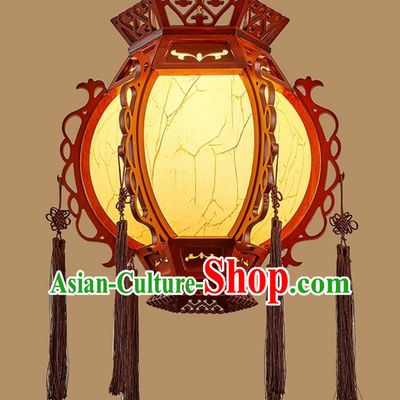 18 Inches Diameter Chinese Lantern Classical Palace Lantern Red Festive Housewarming Balcony Light Solid Wood Corridor Aisle Courtyard Door Chandelier