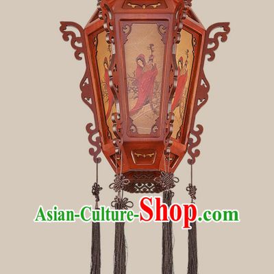 18 Inches Diameter Chinese Lantern Chandelier Classical Palace Lantern Tea Room Wood Art Lamp Chinese Style