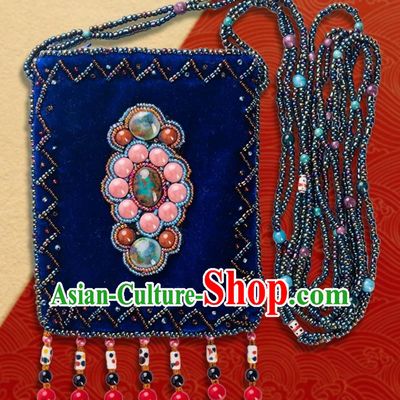 Mongolian Ethnic Style Jewelry Retro Bags Women Gemstone Bags Children Tibetan Clothing Accessories