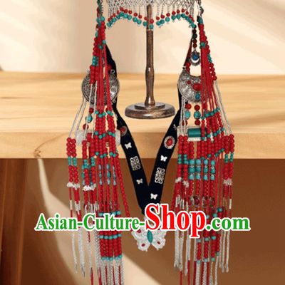 Female Mongolian Hat Urad Headdress Ethnic Style Ordos Bride Dance Performance Hair Accessories Wedding Hat