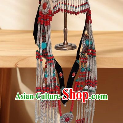 Female Mongolian Hat Urad Headdress Ethnic Style Ordos Bride Dance Performance Hair Accessories Wedding Hat