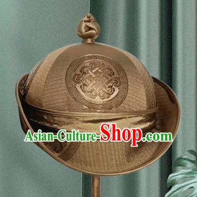 Light Brown Men Adult Mongolian Hat Daily Hat Headwear
