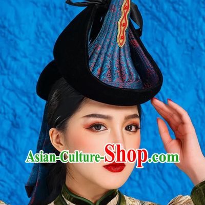 Mongolian Hat Unisex Ethnic Minority Curled Hat