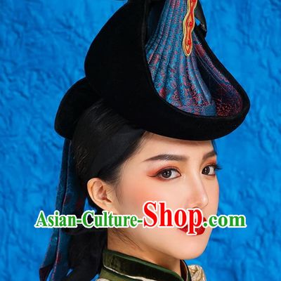Mongolian Hat Unisex Ethnic Minority Curled Hat