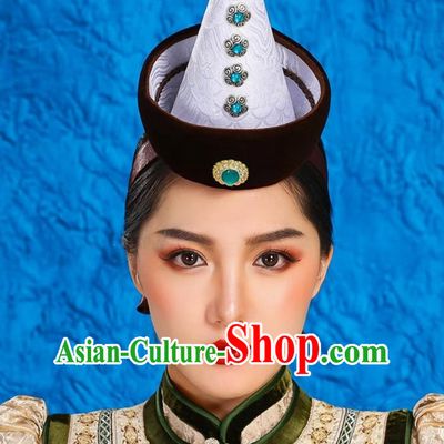 Ethnic Style Ancient Crown Mongolian Headdress Exotic Style Hat