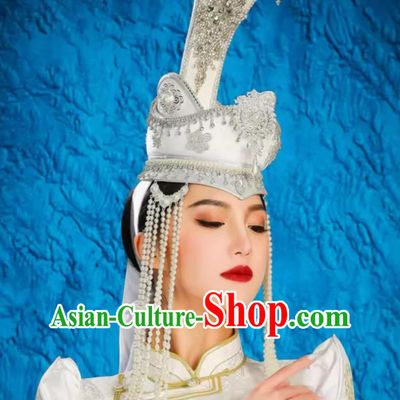 Mongolian Hat Female Wedding Bridal Headwear Catwalk Performance Stage Performance Hair Accessories Exotic Forehead Accessories Hair Crown