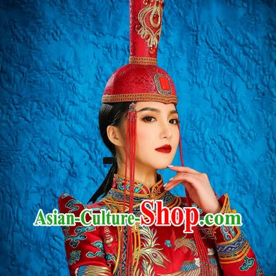 Mongolian Hat Female Wedding Bridal Headwear Catwalk Performance Stage Performance Hair Accessories