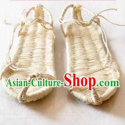 Top Handmade Monk Shoes Traditional Straw Shoes