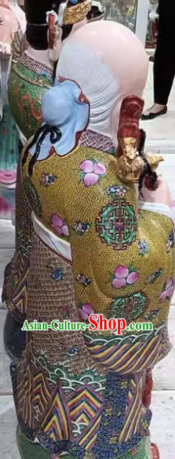 Traditional God of Longevity Figurine Chinese Jingdezhen Ceramic Statue Handmade Porcelain Craft Traditional God of Longevity Figurine Chinese Jingdezhen Ceramic Statue Handmade Porcelain Craft