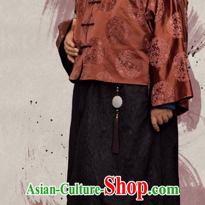 Historical Drama The Long River Powerful Minister Songgotu Garment Costumes China Ancient Qing Dynasty Noble Lord Clothing