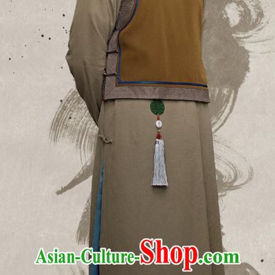 China Ancient Qing Dynasty Manchu Male Clothing Historical Drama The Long River Famous Scholar Gao Shi Qi Garment Costumes