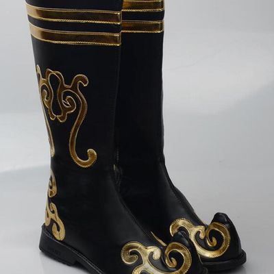 Chinese Mongolian Dance Boots Handmade Mongol Nationality Shoes