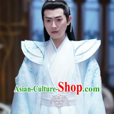 Chinese Ancient Heaven Emperor Clothing 2024 Xian Xia TV Series The Last Immortal Lord Lan Feng Garment Costumes