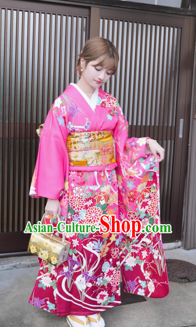Japanese Traditional Kimono Ceremony Formal Dress Large Shocksleeves Costume Japanese Traditional Kimono Ceremony Formal Dress Large Shocksleeves Costume