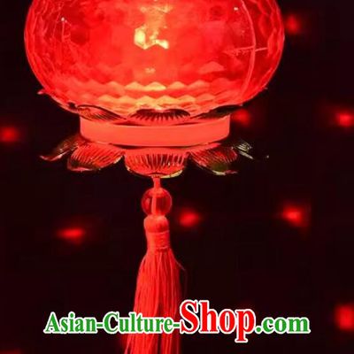 Chinese Traditional New Year Lantern Musical Palace Lantern Children Portable Rotating Lamp