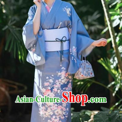 Girl Japanese Bathrobe Gentle Retro Japanese Improved Morandi Kimono