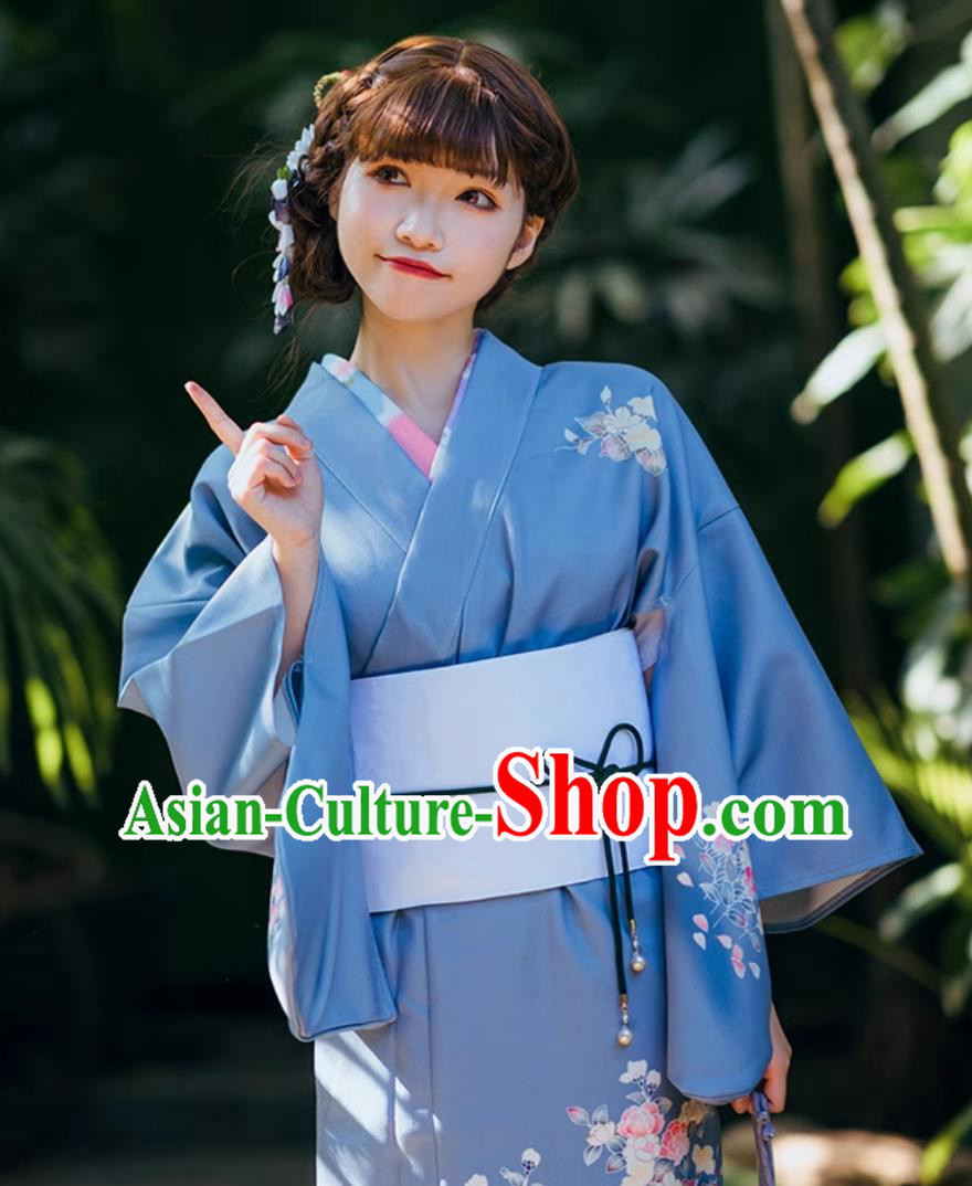 Girl Japanese Bathrobe Gentle Retro Japanese Improved Morandi Kimono Girl Japanese Bathrobe Gentle Retro Japanese Improved Morandi Kimono