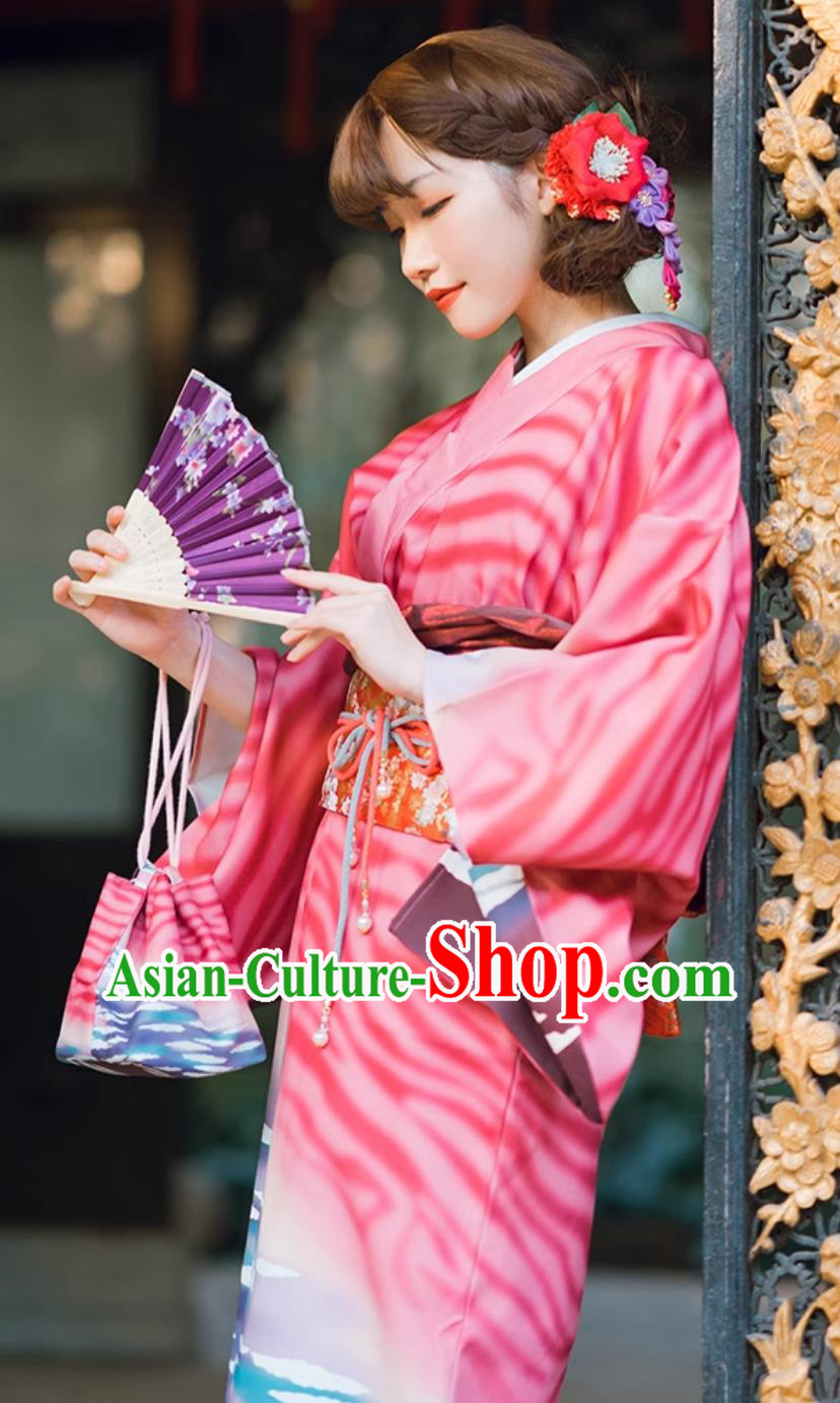 Japanese Improved Morandi Kimono Girl Bathrobe Japanese Improved Morandi Kimono Girl Bathrobe