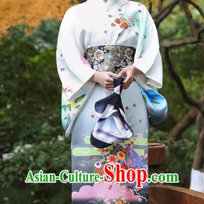 Japanese Improved Clothing Kimono Women Sakura Traditional Dress