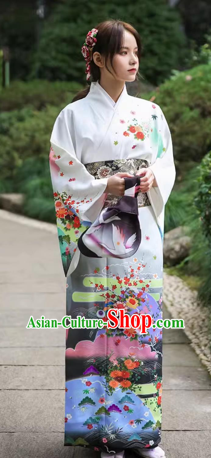 Japanese Improved Clothing Kimono Women Sakura Traditional Dress Japanese Improved Clothing Kimono Women Sakura Traditional Dress