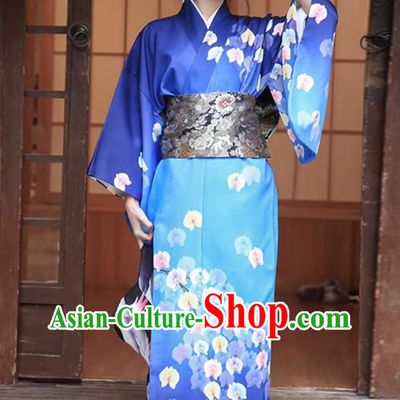 Japanese Improved Blue Printed Kimono