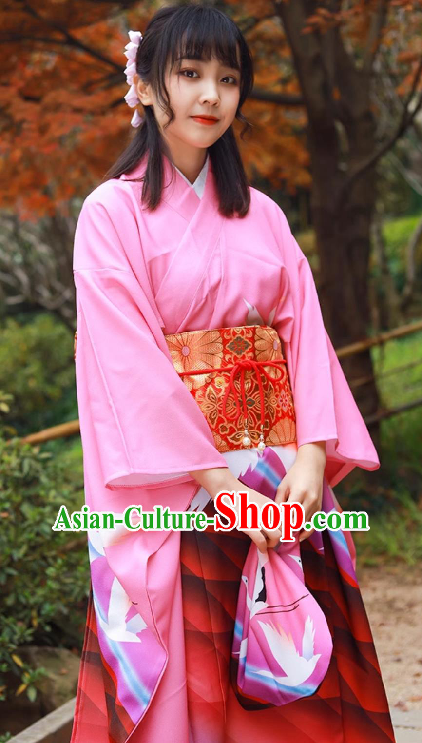 Japanese Kimono Women Traditional Japanese Furisode Kimono Set Japanese Kimono Women Traditional Japanese Furisode Kimono Set