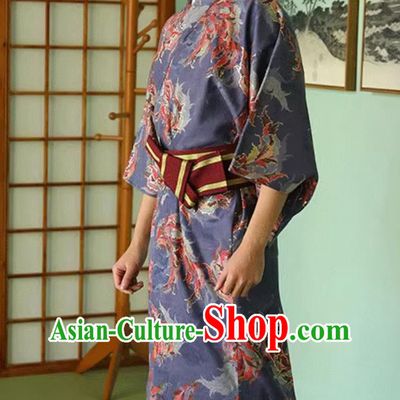 Japanese Kimono Male Samurai Kimono Traditional Japanese COS Suit
