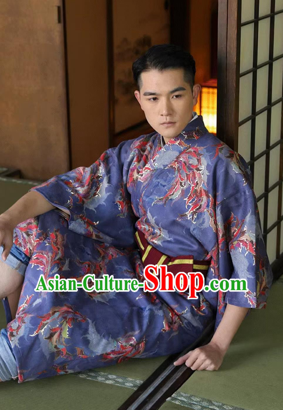 Japanese Kimono Male Samurai Kimono Traditional Japanese COS Suit Japanese Kimono Male Samurai Kimono Traditional Japanese COS Suit