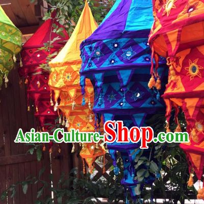 Top Handmade Traditional Lantern Tibetan Laba Cloth Lamp Nepal Light