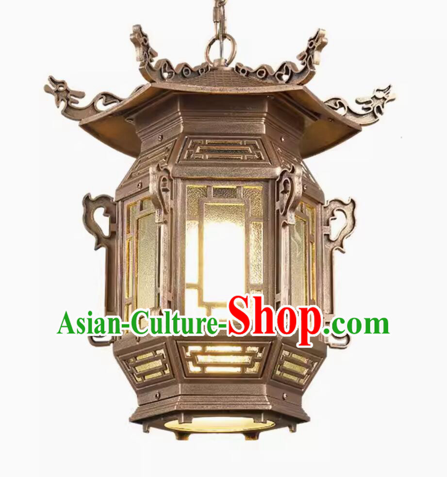 Chinese Tibetan Lamp Handmade Traditional Lantern Top Aluminum Metal Light Chinese Tibetan Lamp Handmade Traditional Lantern Top Aluminum Metal Light