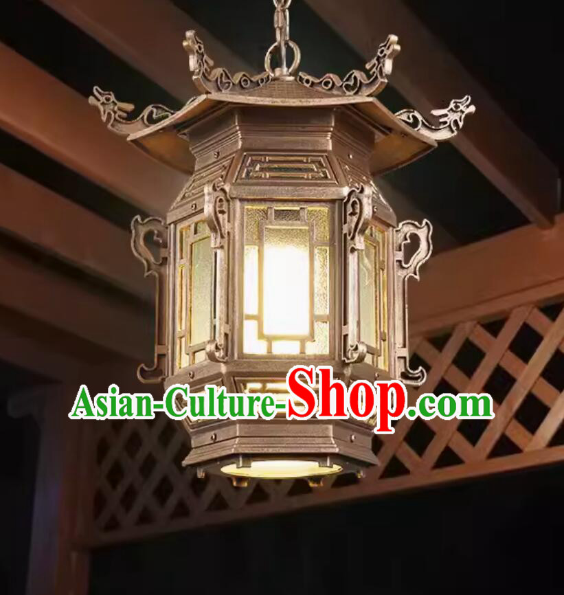 Chinese Tibetan Lamp Handmade Traditional Lantern Top Aluminum Metal Light Chinese Tibetan Lamp Handmade Traditional Lantern Top Aluminum Metal Light