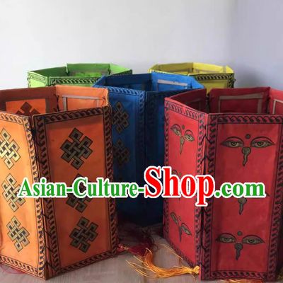 Top Paper Lampshade Chinese Tibetan Decoration Light Handmade Traditional Lantern Shade