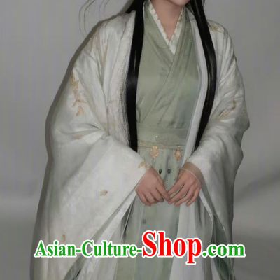 Chinese Ancient Woman Assassin Garment Costumes TV Series My Journey to You Female Swordsman Yun Wei Shan Green Dresses