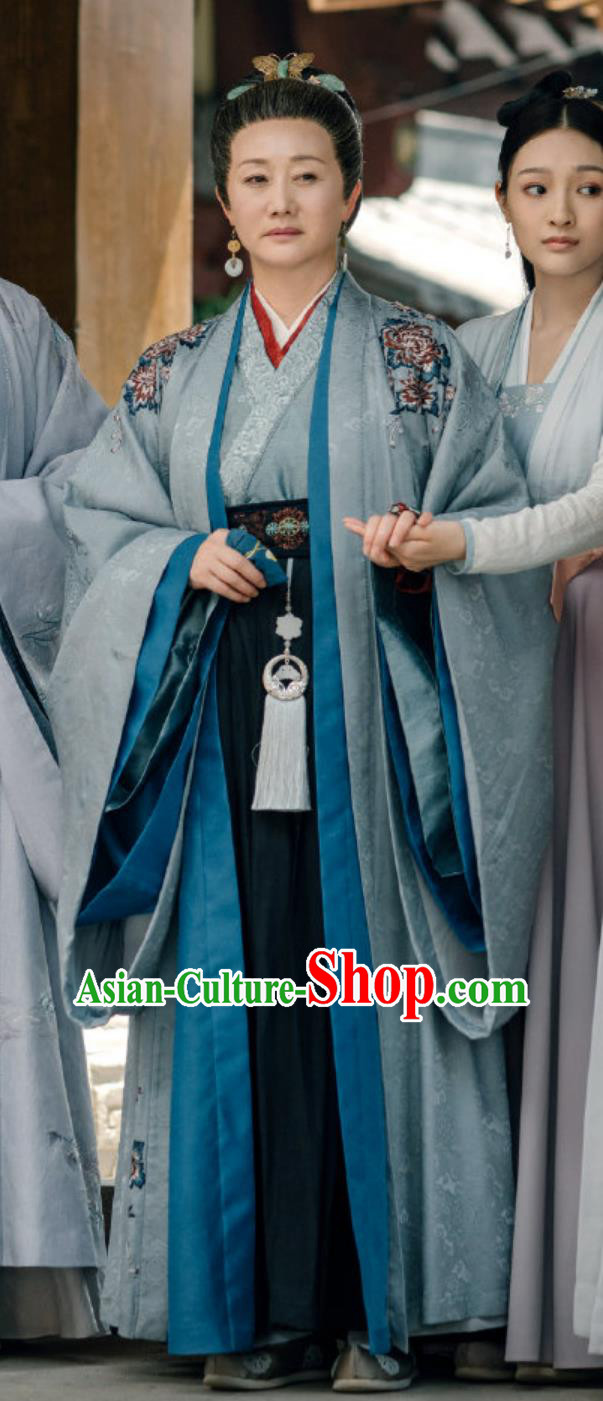 Chinese Ancient Matriarch Hanfu Dress TV Series Jun Jiu Dowager Countess Fang Clothing Chinese Ancient Matriarch Hanfu Dress TV Series Jun Jiu Dowager Countess Fang Clothing
