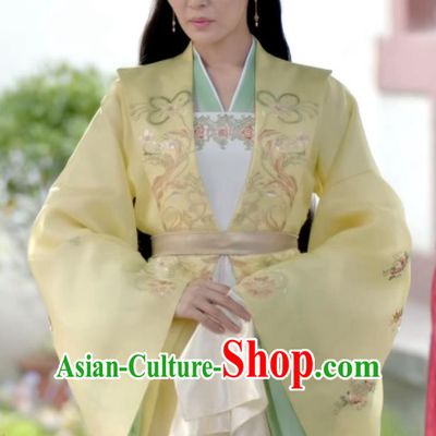 TV Series Jun Jiu Ling Princess Chu Jiu Li Yellow Dresses Chinese Ancient Noble Woman Costumes