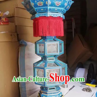 Palace Temple Chandelier Antique Carved Enamel Painted Chinese Solid Wood Palace Lantern Garden Promenade Palace Lantern